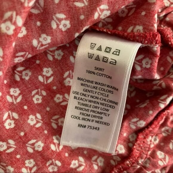 Lydia Jane Girls Red Floral Long-Sleeve Dress With Lace Detailing & Ruffle Hem - Picture 5 of 8